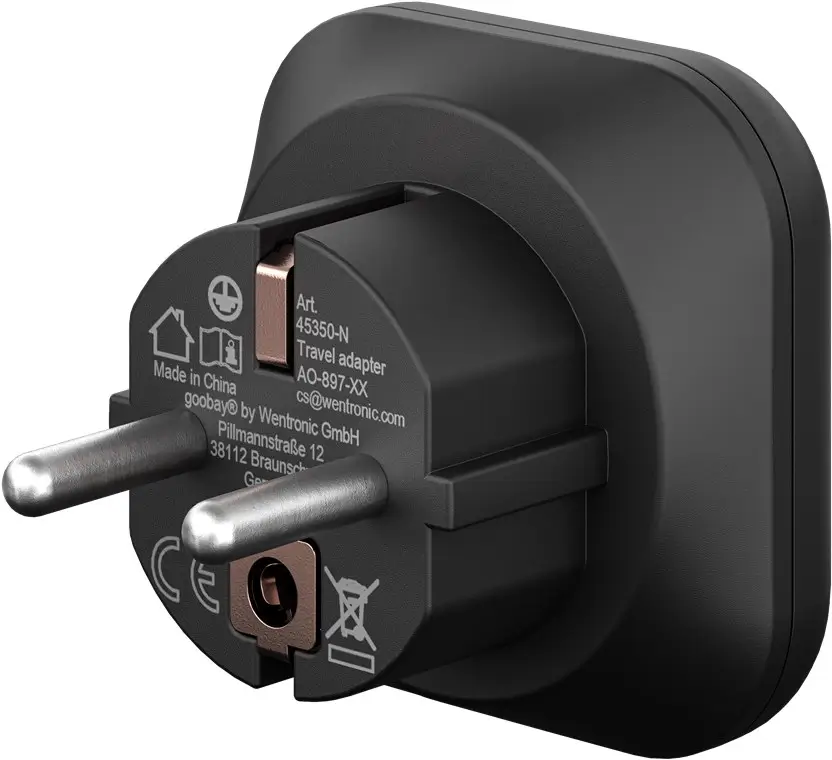 Adaptor de alimentare tip F CEE 7/4 - mama America Japonia tip B NEMA 5-15 3pini 15A Goobay 45350 – IoElectronice.ro [2]