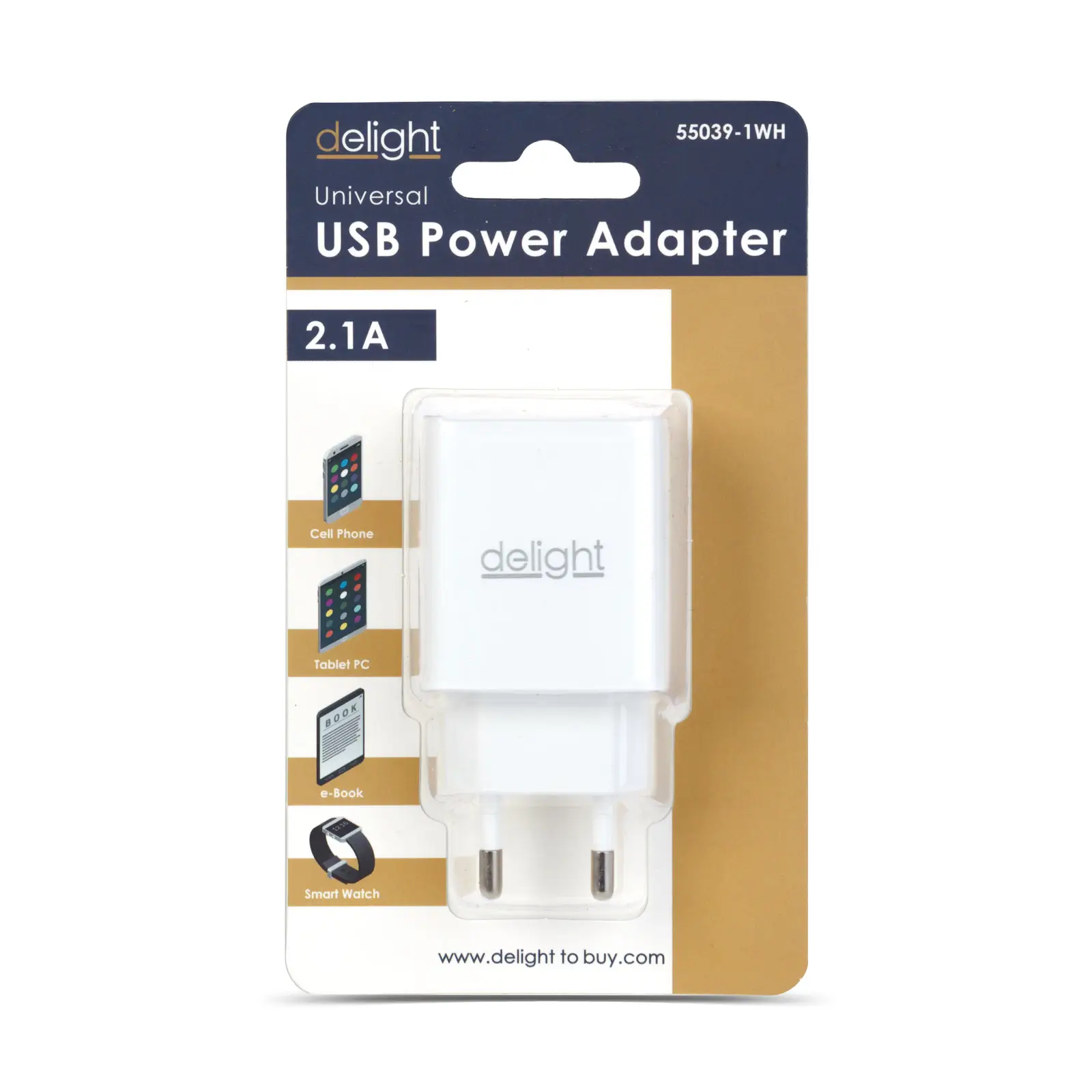 Adaptor de încărcare 1x USB 5V 2.1A alb Delight 55039-1WH – IoElectronice.ro [3]