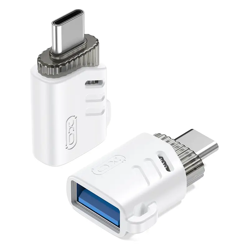 Telefoane-tablete - Adaptor OTG USB mama la USB-C tata alb XO-NB256B - IoElectronice.ro