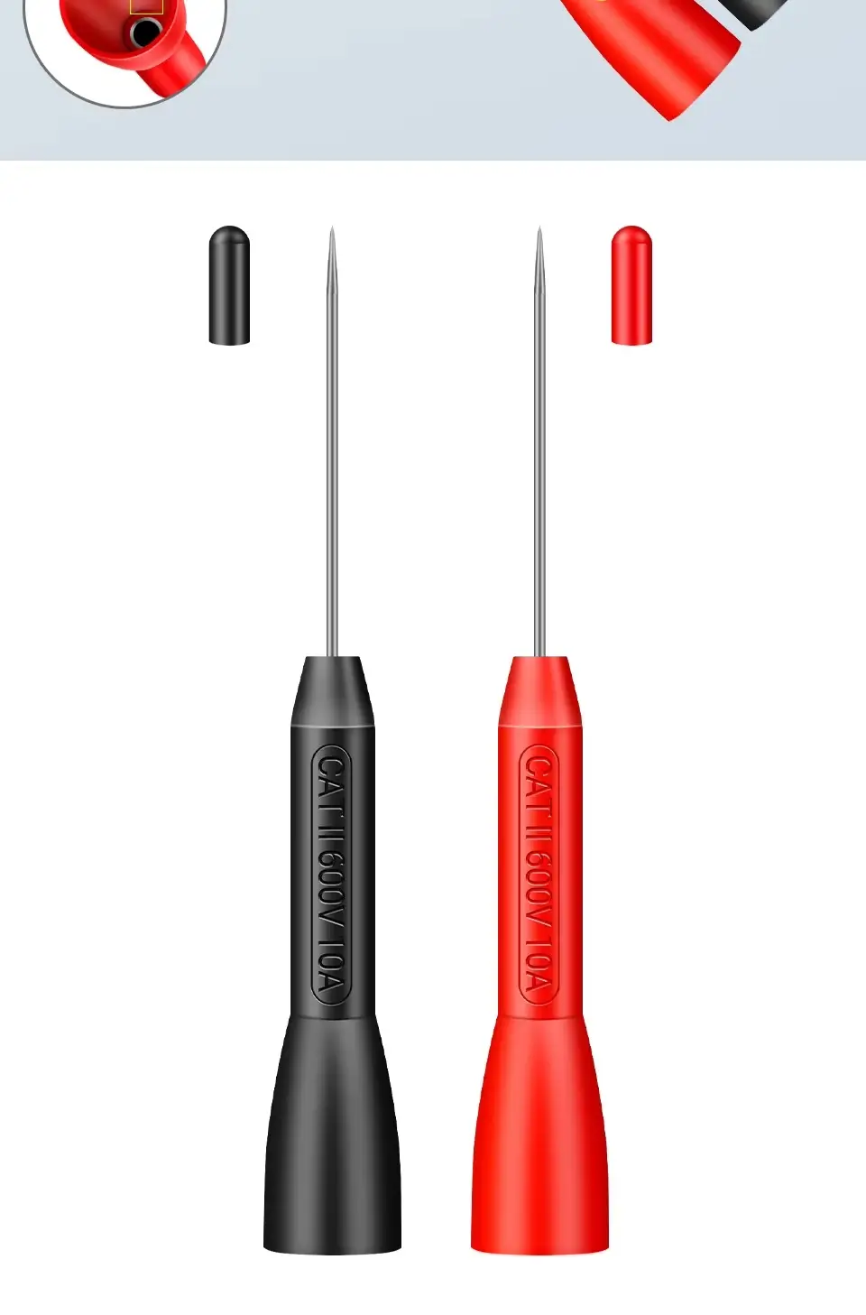 Accesorii multimetre - Adaptor pentru cablurile tester multimetru set 2buc roșu+negru TESTER3 – IoElectronice.ro