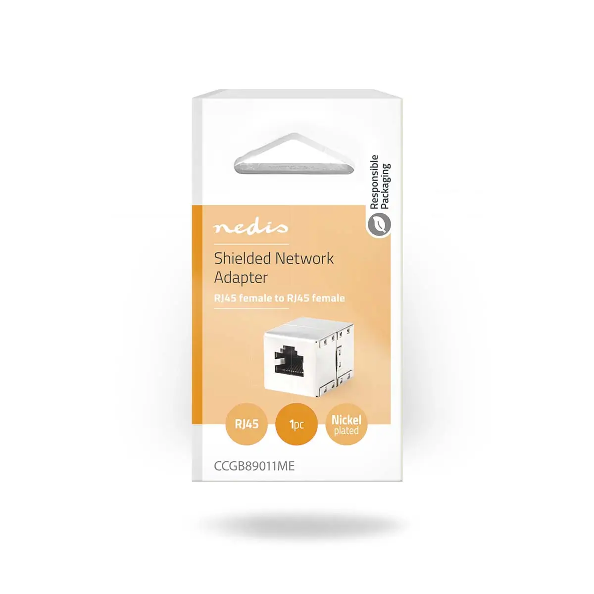 Adaptor prelungire rețea Nedis CCGB89011ME Cat6 STP Gigabit 8P8C RJ45 mamă - 8P8C RJ45 mamă ecranat metal [2]