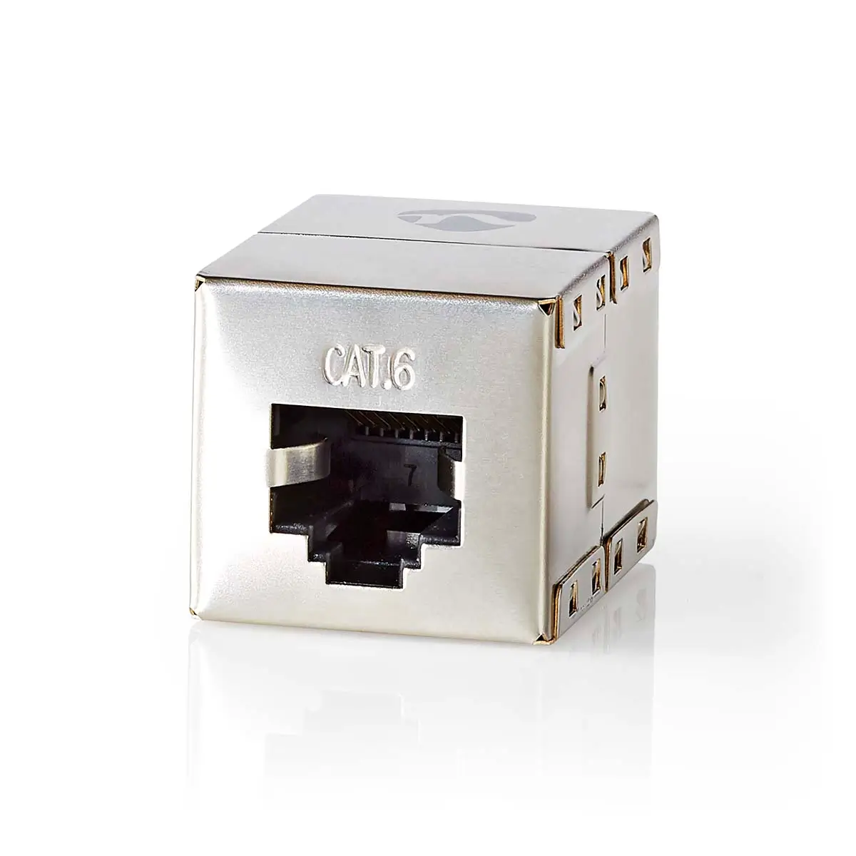 Adaptoare retea RJ45 - Adaptor prelungitor de rețea Nedis CCBW89011ME Gigabit Cat6 RJ45 8P8C mamă - RJ45 8P8C mamă ecranat metal