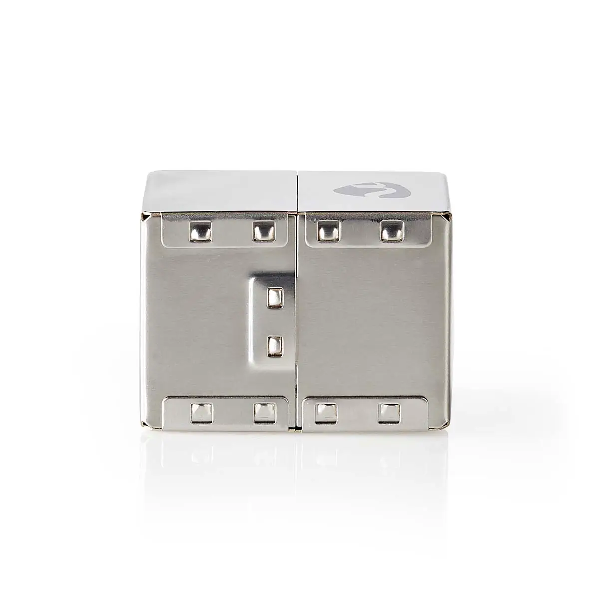 Adaptor prelungitor de rețea Nedis CCBW89011ME Gigabit Cat6 RJ45 8P8C mamă - RJ45 8P8C mamă ecranat metal [2]