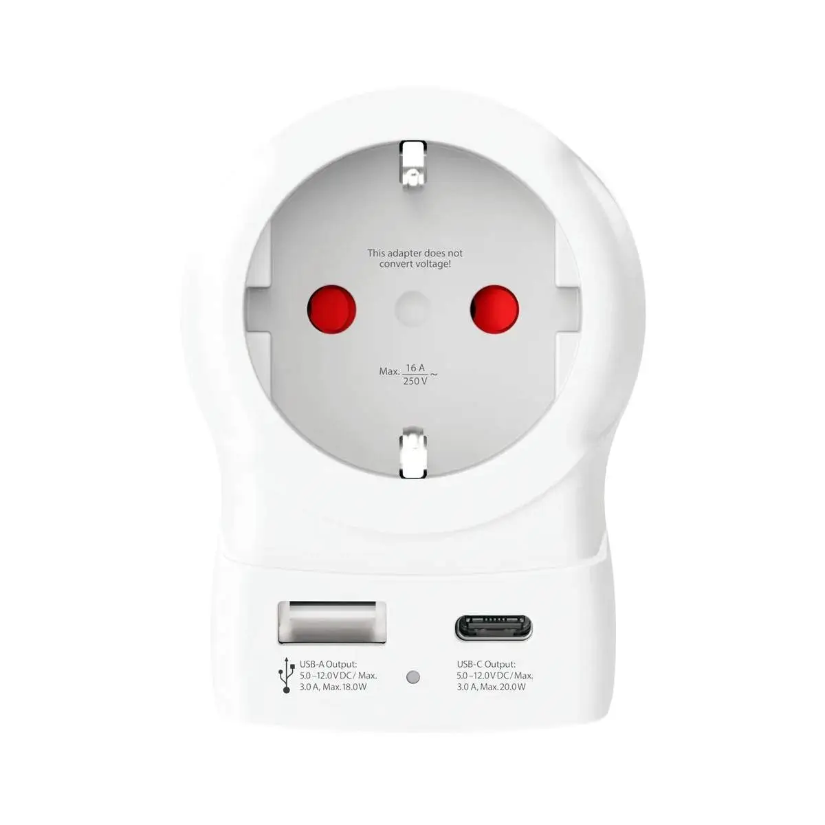 Adaptor priza Skross EU la UK USB-A USB-C 20W 1.500283-E alb 230V AC 100-250V AC [2]