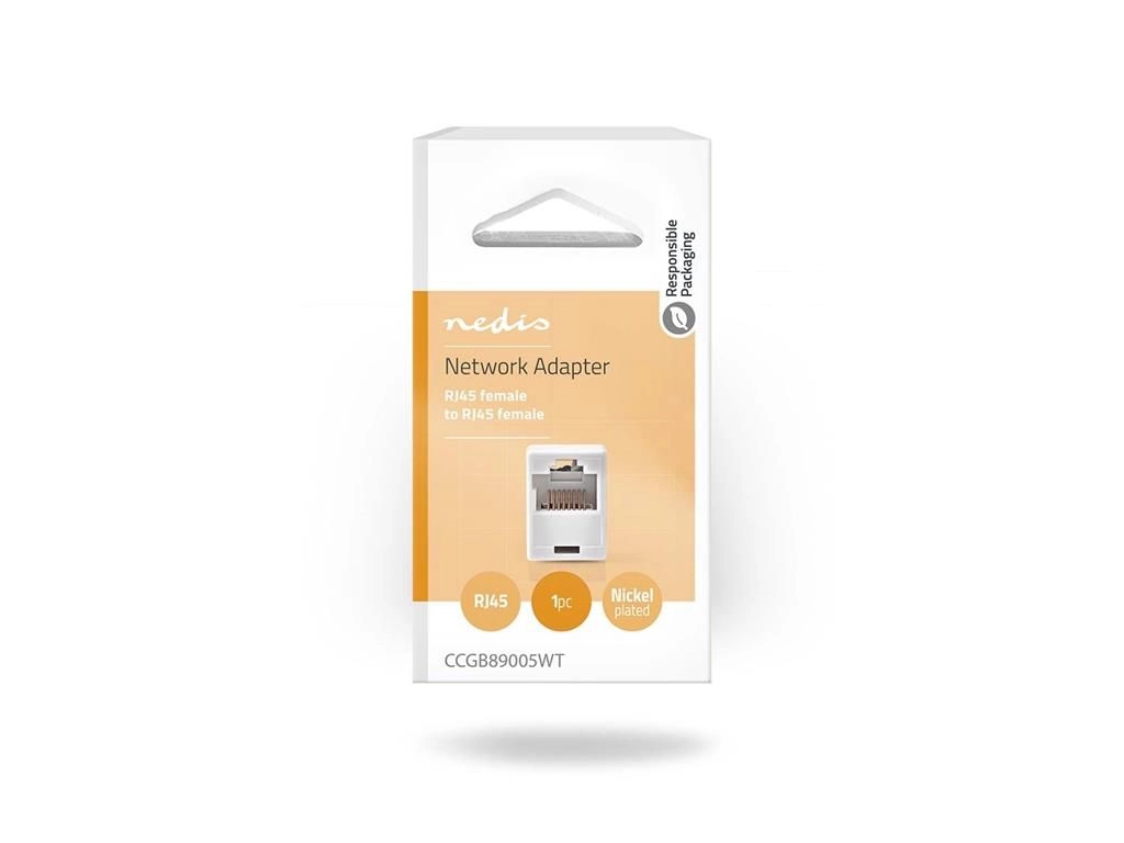 Adaptor rețea prelungire Cat5 RJ45 mamă - RJ45 mamă alb Nedis CCGB89005WT – IoElectronice.ro [3]