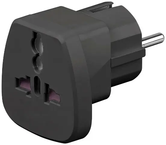 Conectica - Adaptor Universal la CEE 7/7 negru 3680W 16A nu converteste tensiunea - IoElectronice.ro