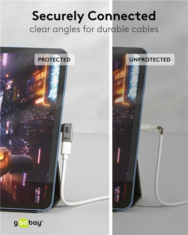 Adaptor USB-C mama - USB-C tata orizontal 90 Thunderbolt3/4 Goobay 74441 – IoElectronice.ro [4]