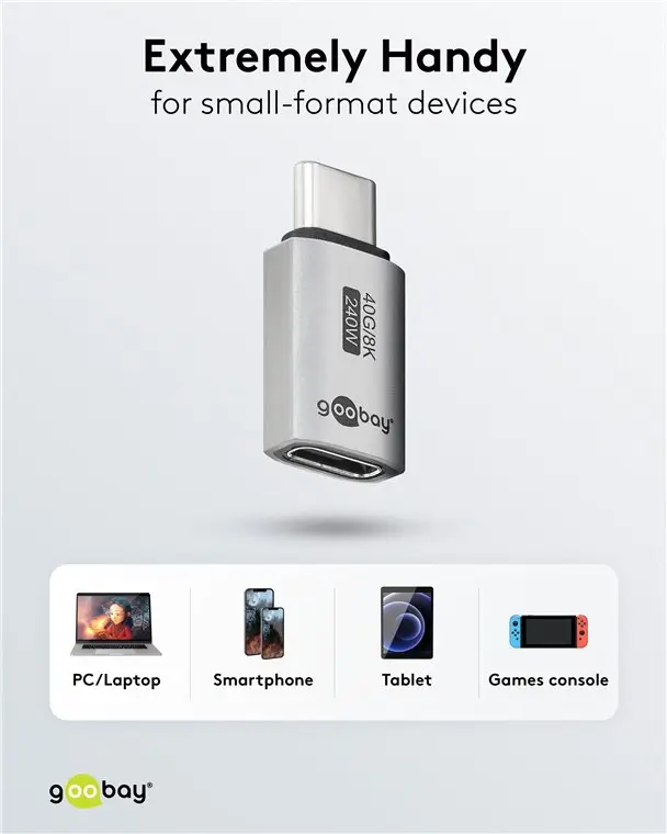 Adaptor USB-C 3.1 mama - USB-C tata drept Thunderbolt 3/4 Goobay 74447 [5]