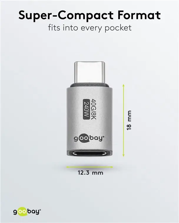 Adaptor USB-C3.1 mama - USB-C tata drept Thunderbolt 3 /4 Goobay 74447 – IoElectronice.ro [3]