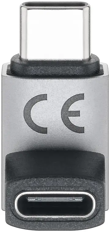 Adaptor USB-C3.1 mama - USB-C tata vertical la 90° scurt Thunderbolt 3/4 Goobay 74444 – IoElectronice.ro [2]