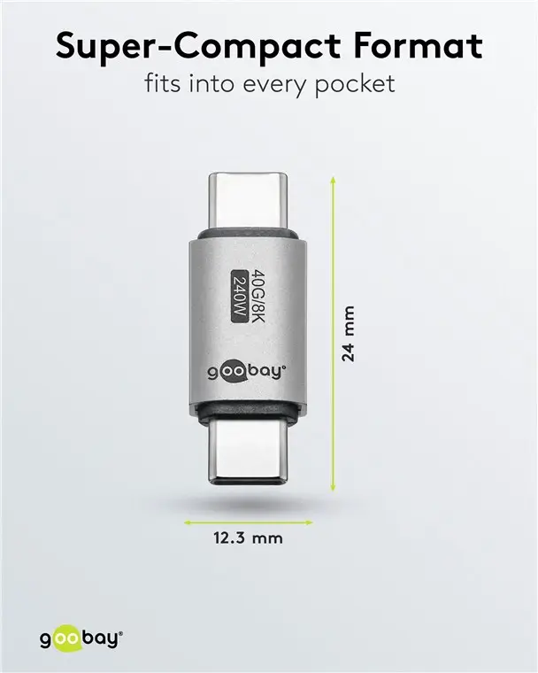 Adaptor USB-C 3.1 tata - USB-C tata drept Thunderbolt 3/4 Goobay 74448 [3]