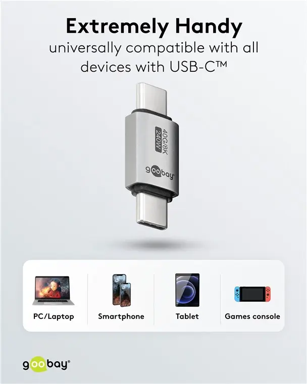Adaptor USB-C 3.1 tata - USB-C tata drept Thunderbolt 3/4 Goobay 74448 [5]