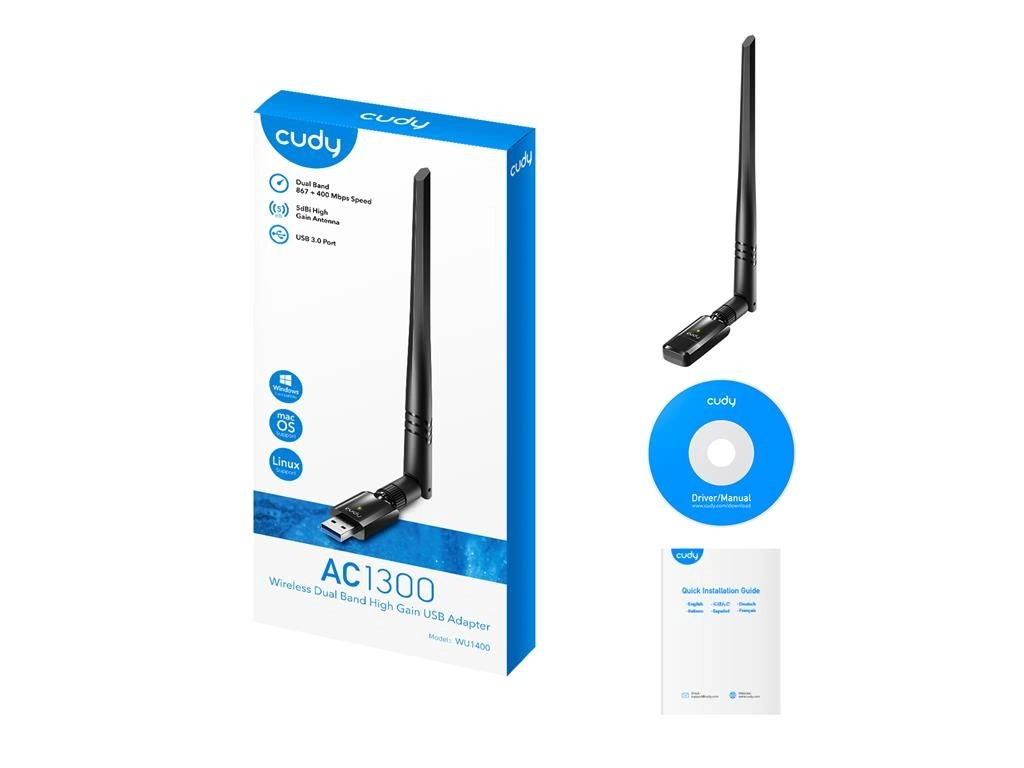 Adaptor Wireless Cudy AC1300 Dual Band antena externa 5dBi WU1400 – IoElectronice.ro [4]