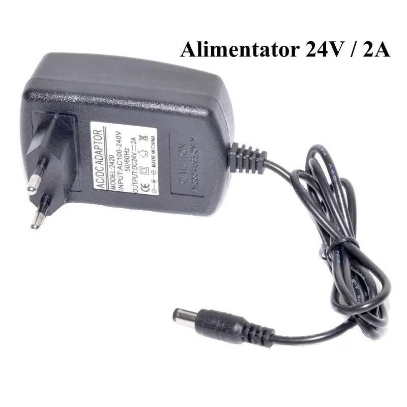 Electrice - Alimentator în comutatie AC/DC 24V 2A mufa 5.5x2.1mm cablu 85cm