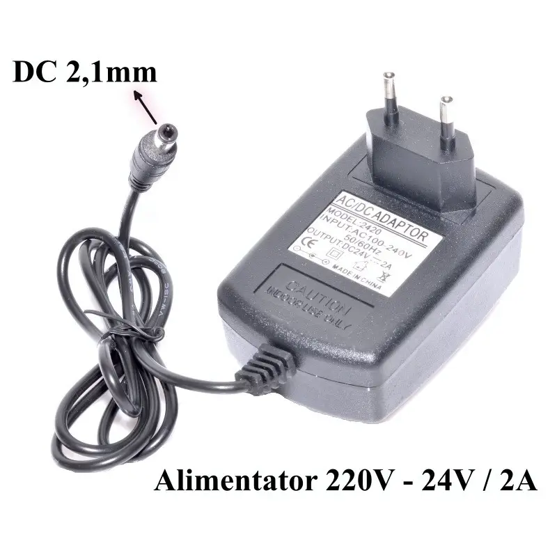 Alimentator în comutatie AC/DC 24V 2A mufa 5.5x2.1mm cablu 85cm [2]