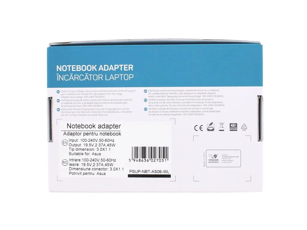 Alimentator laptop Asus 19V 2.37A 45W mufa 3.0X1.1mm [3]