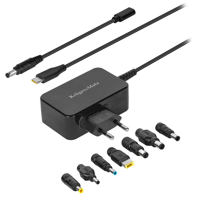 Incarcatoare retea - Alimentator Universal 65W PD USB-C + 7 adaptoare Kruger&Matz KM1450-65 – IoElectronice.ro