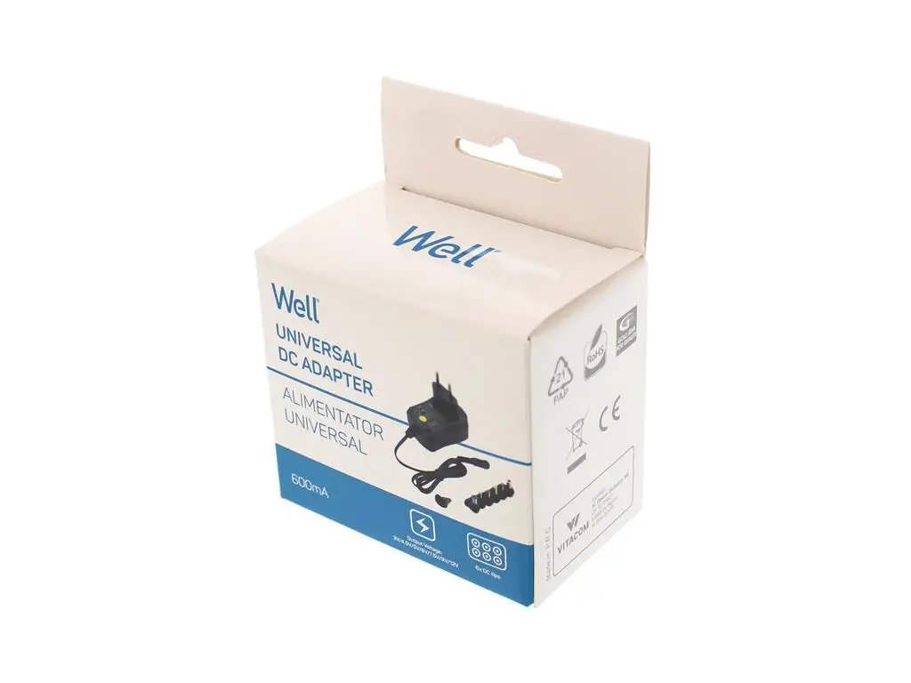 Alimentator universal în comutatie Well 600mA, multiple tensiuni și mufe, protecție completă, ideal pentru electronice [2]