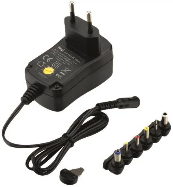 Alimentator universal în comutatie Well 600mA, multiple tensiuni și mufe, protecție completă, ideal pentru electronice [1]