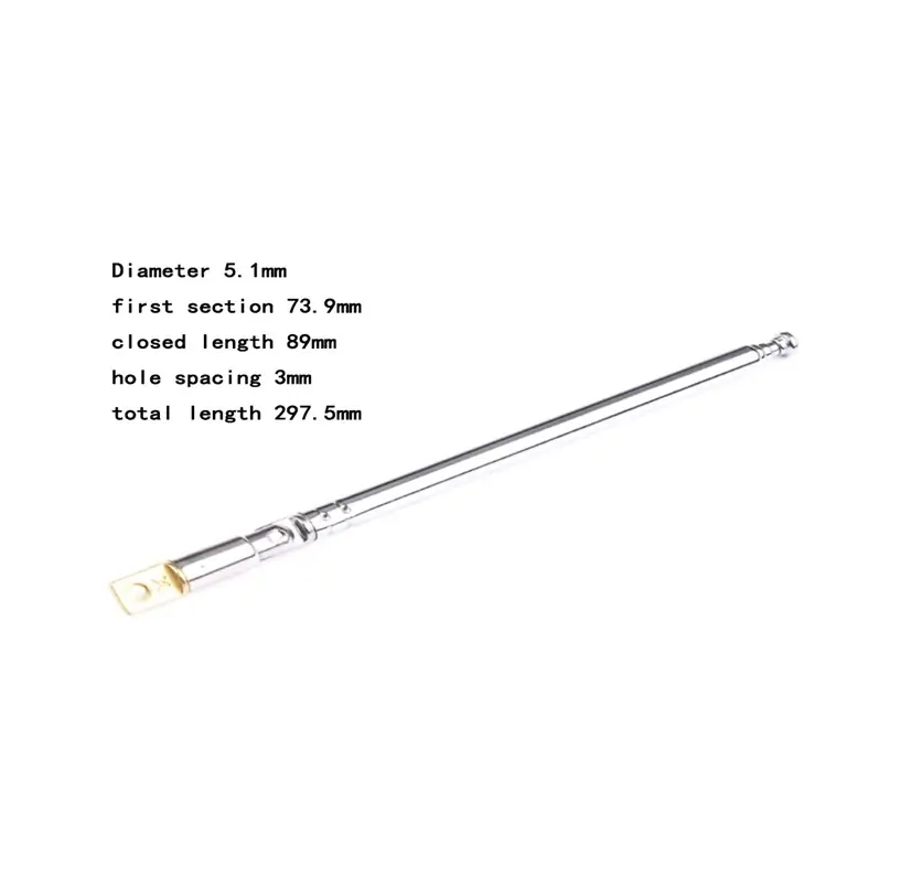 Audio-video - Antena telescopica 5 segmente 90-298mm + balama ANTENA-RADIO1 – IoElectronice.ro