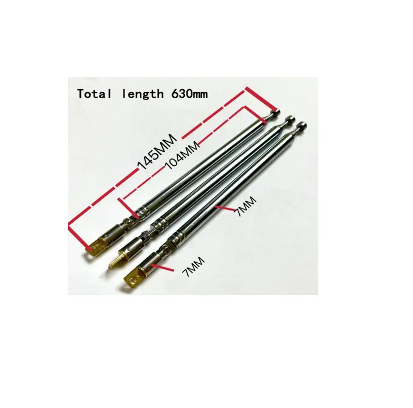 Antene - Antena telescopica 7 segmente 150-630mm + balama ANTENA-RADIO2 – IoElectronice.ro