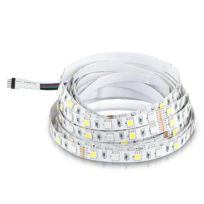 Banda LED RGB + Alb Neutru V-TAC 5m, SMD5050, 357lm/m, IP20, 8W/m, Decupare ușoară, Iluminare vibrantă [2]