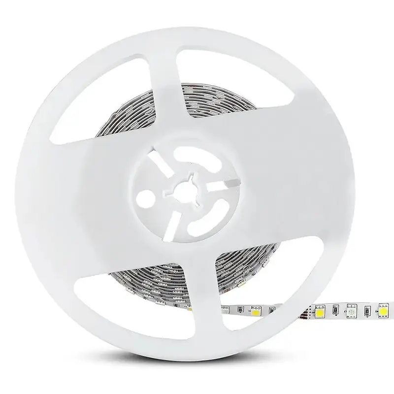 Banda LED RGB + Alb Neutru V-TAC 5m, SMD5050, 357lm/m, IP20, 8W/m, Decupare ușoară, Iluminare vibrantă [3]