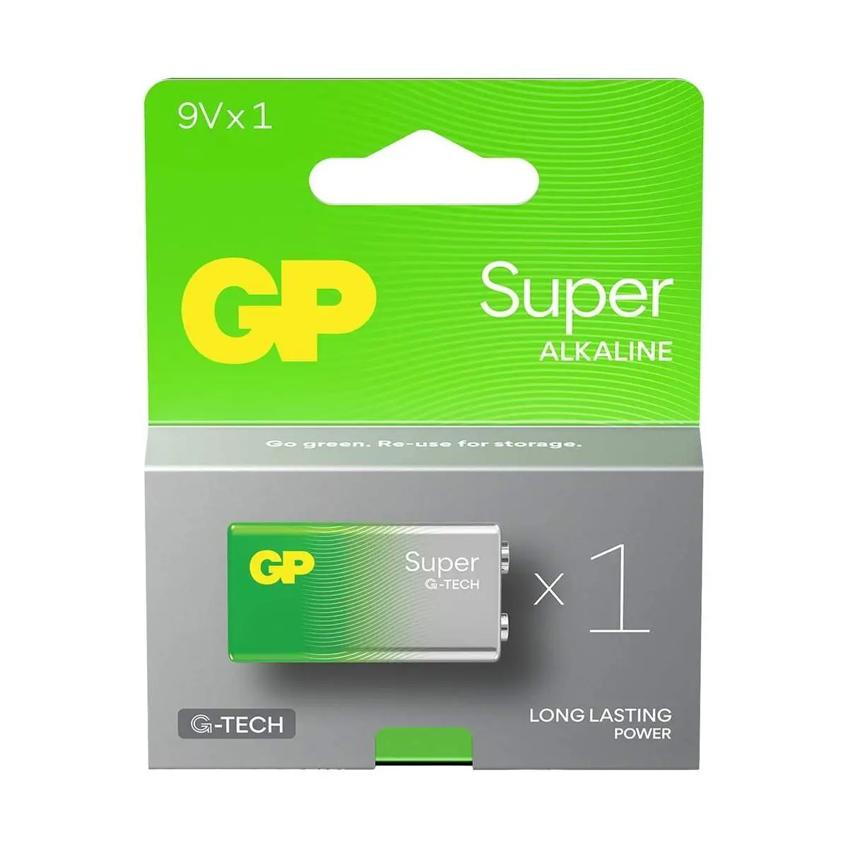 Electrice - Baterie alcalină 9V GP Super GPPVA9VAS780 tip 6LR61 tensiune 9V utilizare în dispozitive electrice