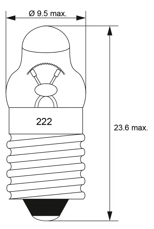 Bec E10 2.2V 0.25A incandescent Goobay model L-3651-IND [2]