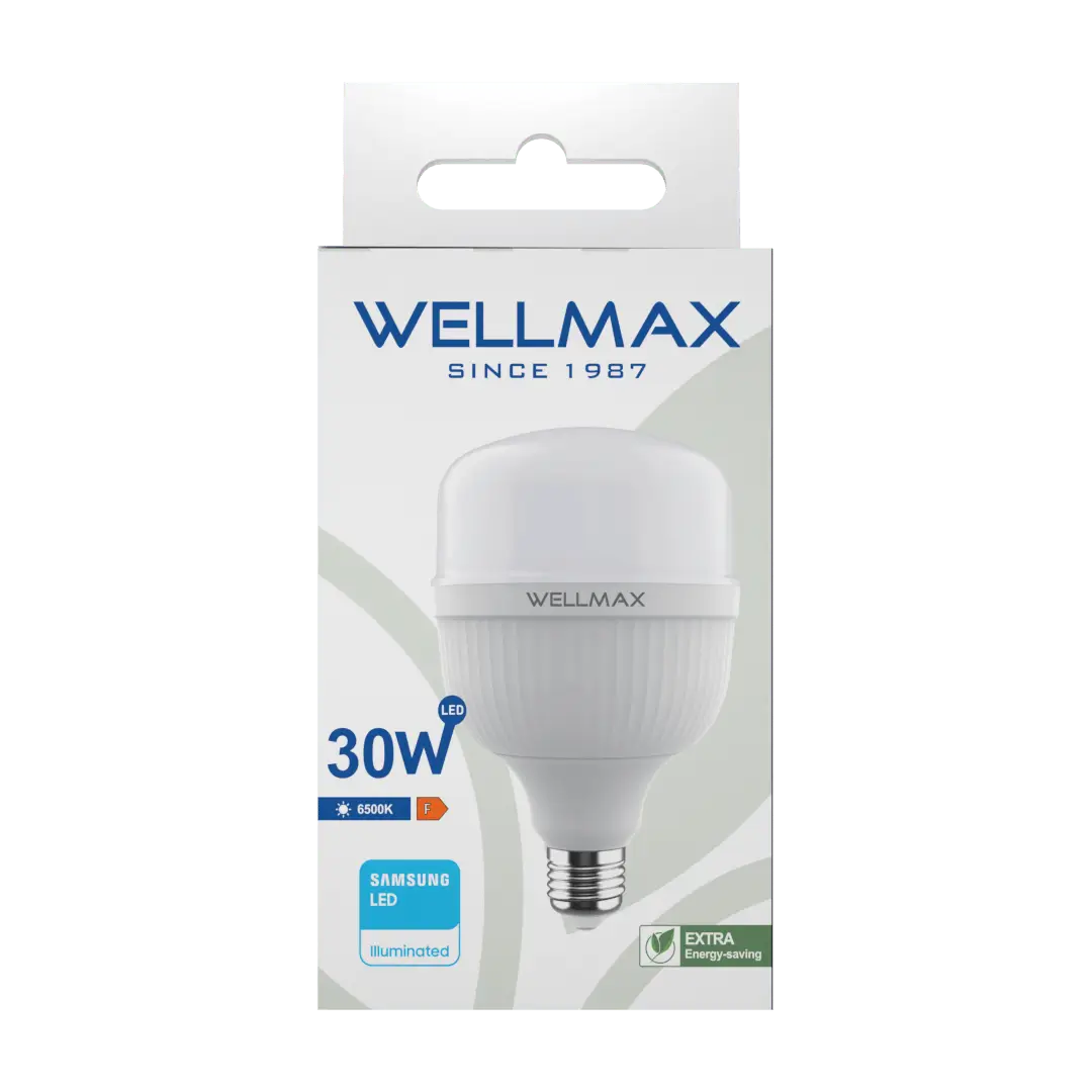 Bec LED cu chip SAMSUNG E27 T100 T-BULB 30W 2700lm 6500K Wellmax VE20703 – IoElectronice.ro [2]