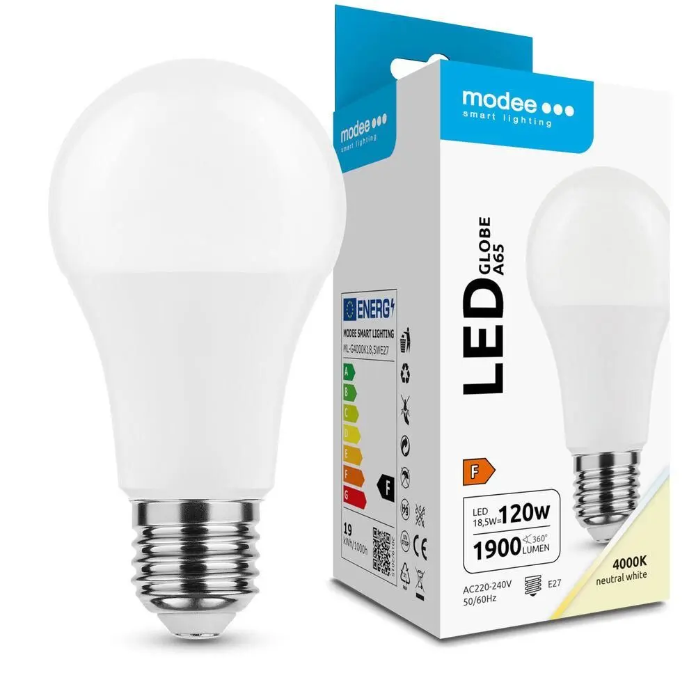 Electrice - Bec LED A65 E27 18.5W 230V 1900lm alb natural Modee ML-G4000K