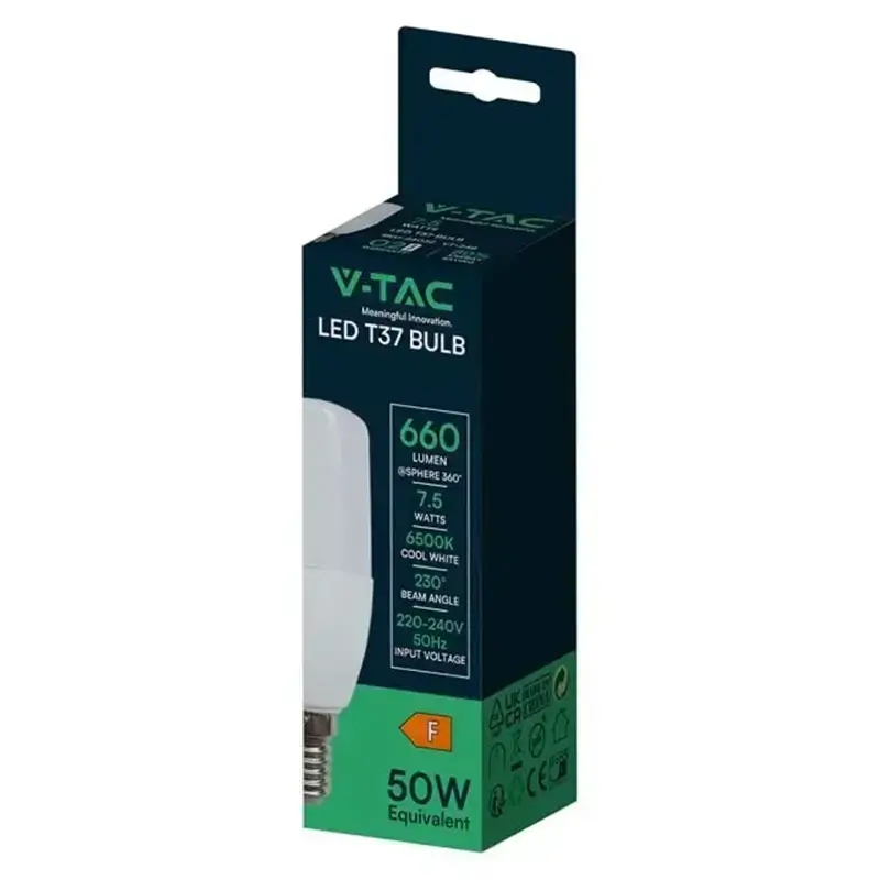 Bec LED T37 E14 7.5W 6500K alb rece V-tac SKU-24032 - IoElectronice.ro [7]