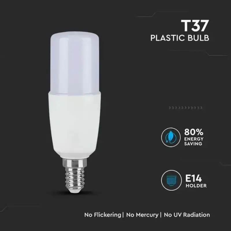 Bec LED T37 E14 7.5W 6500K alb rece V-tac SKU-24032 - IoElectronice.ro [3]