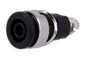 Conectica - Bucsa panou pentru conector banana 4mm negru GBC 18505802