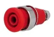 Conectica - Bucsa panou pentru conector banana 4mm rosu GBC 18505800