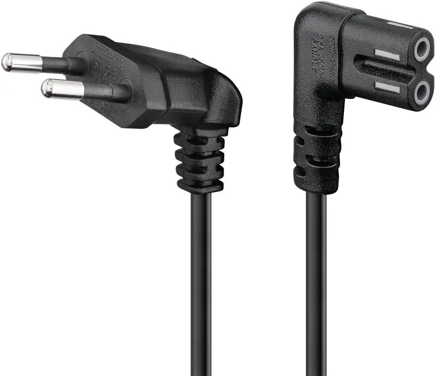 Cablu 90° 3m cu priză C7 pentru boxe Sonos, PlayStation, Xbox, negru, Goobay 73020 [1]