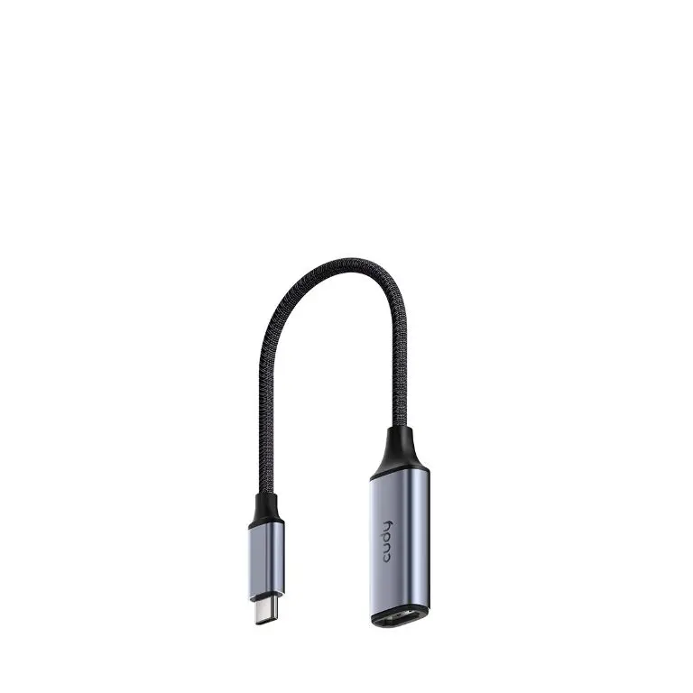 Telefoane-tablete - Cablu adaptor USB-C tata - HDMI mama 4K 0.15m Cudy UH401 pentru conectare dispozitive video