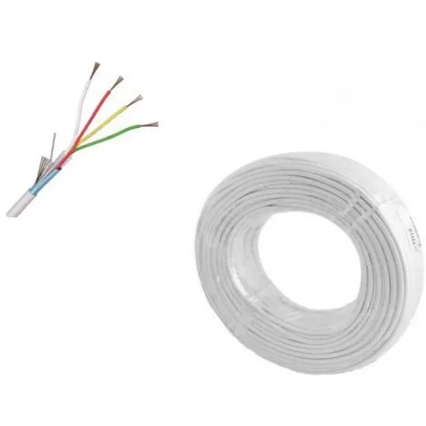 Cabluri telefon - Cablu alarma 6 fire multifilare ecranate cupru + fir masa cupru 6x0.22 mm TED Wire Expert TED002310 - IoElectronice.ro