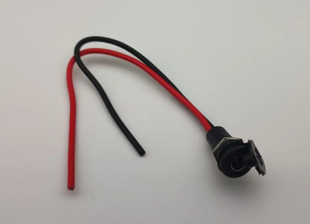 Mufe AC-DC - Cablu alimentare cu mufa DC mama 5.5x2.1mm fixare manson + capac rezistent la apă (5999)