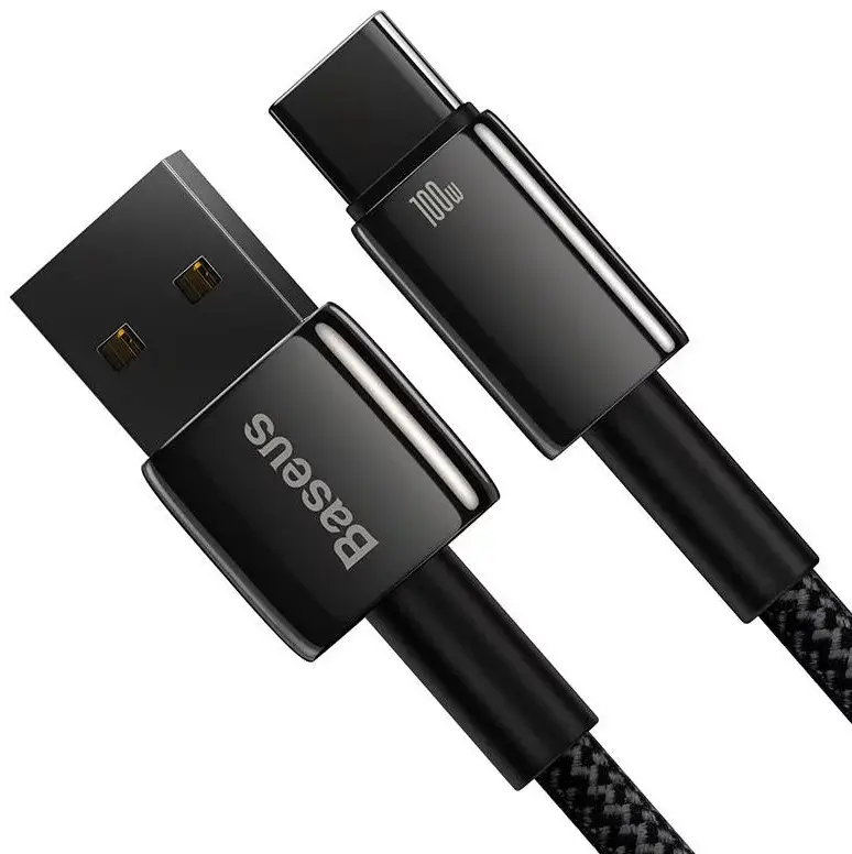 Cablu alimentare și date Baseus CAWJ000001 USB 2.0 Type-C 100W, lungime 1m, culoare neagră [1]
