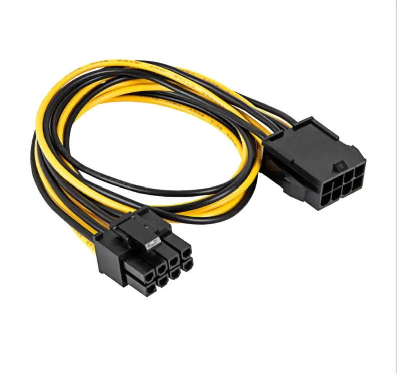 Adaptoare PC - Cablu alimentare PCIe 8pin (6+2) tata - PCIe 8pin mama 40cm AKYGA AK-CA-82 – IoElectronice.ro