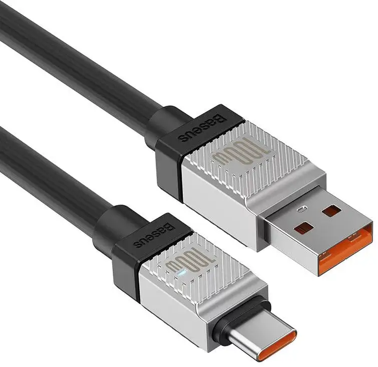 Telefoane-tablete - Cablu USB Type-C 100W Baseus Fast Charging 1m negru, USB A și USB C tata, standard USB 2.0
