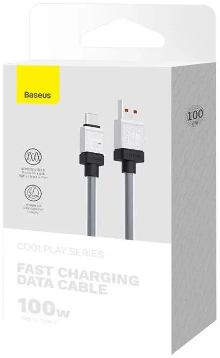 Cablu USB Type-C 100W Baseus Fast Charging 1m negru, USB A și USB C tata, standard USB 2.0 [4]
