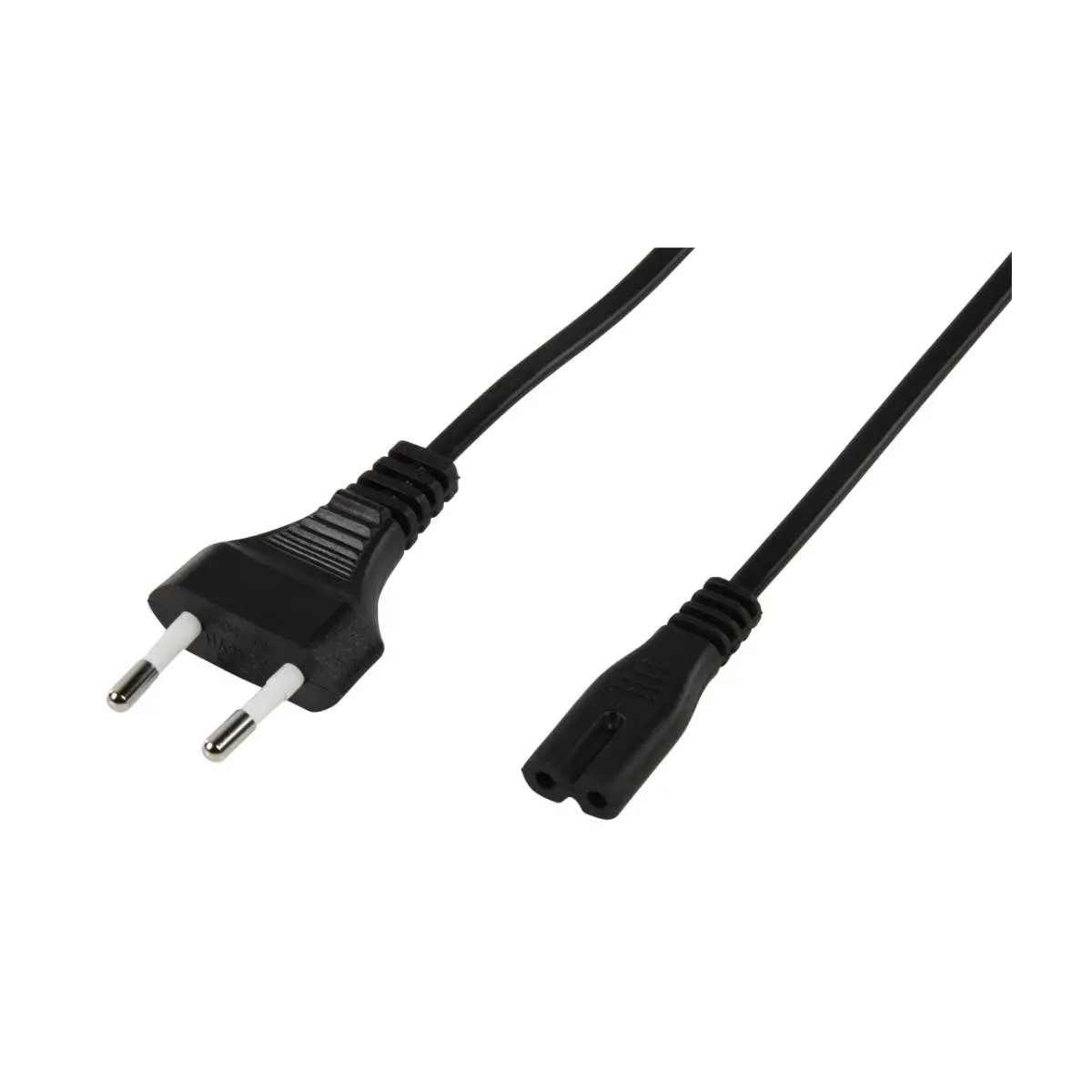 Conectica - Cablu alimentare TV / Radio / Casetofon cu 2 pini 2x0.5mmp 2.5m negru Well CABLE-701-2.5-WL