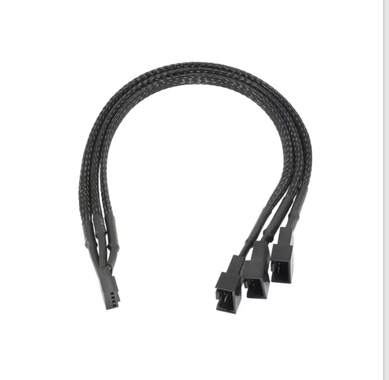 Accesorii ventilatoare - Cablu alimentare ventilator splitter 4pin mama PWM - 3pin tata 2x 4pin tata PWM 25cm AKYGA AK-CA-65 – IoElectronice.ro