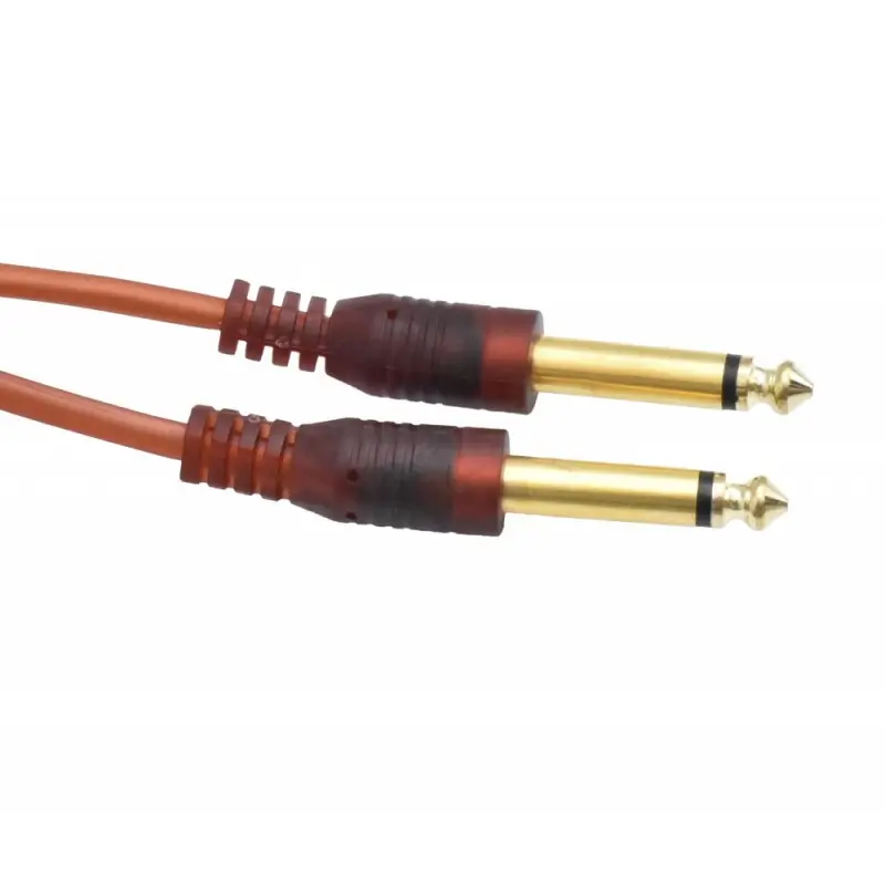 Cablu audio 3.5 mm Jack stereo tata la 2x6.35 mm Jack mono tata cablu plat silicon 1.5m contacte aurite – IoElectronice.ro [2]