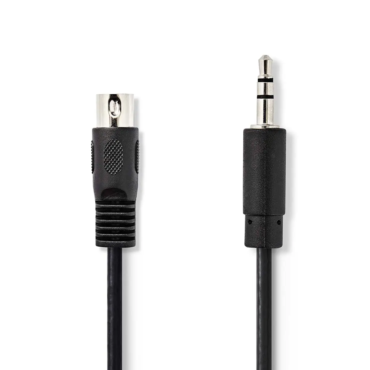 Cablul audio DIN 5 pini la Jack 3.5 mm Stereo, 2m, Negru – Calitate superioară pentru difuzoare și sisteme stereo [1]