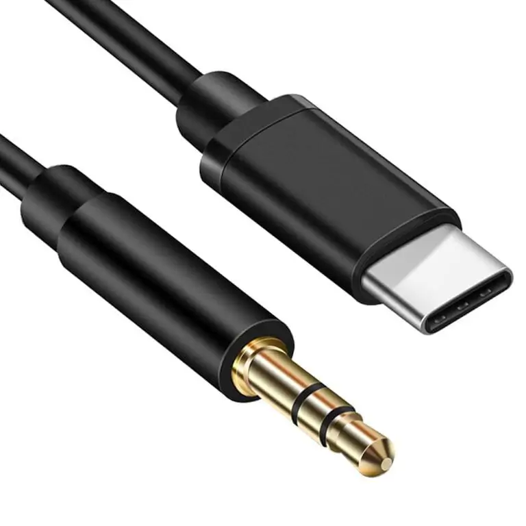 Telefoane-tablete - Cablu audio Jack 3.5 mm STEREO tata la USB-C tata 1m negru - IoElectronice.ro