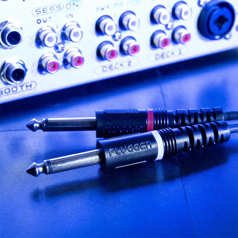 Cablu audio 2 x Jack 6.35 mm mono tata 6m PLUGGER PLU CABB [3]