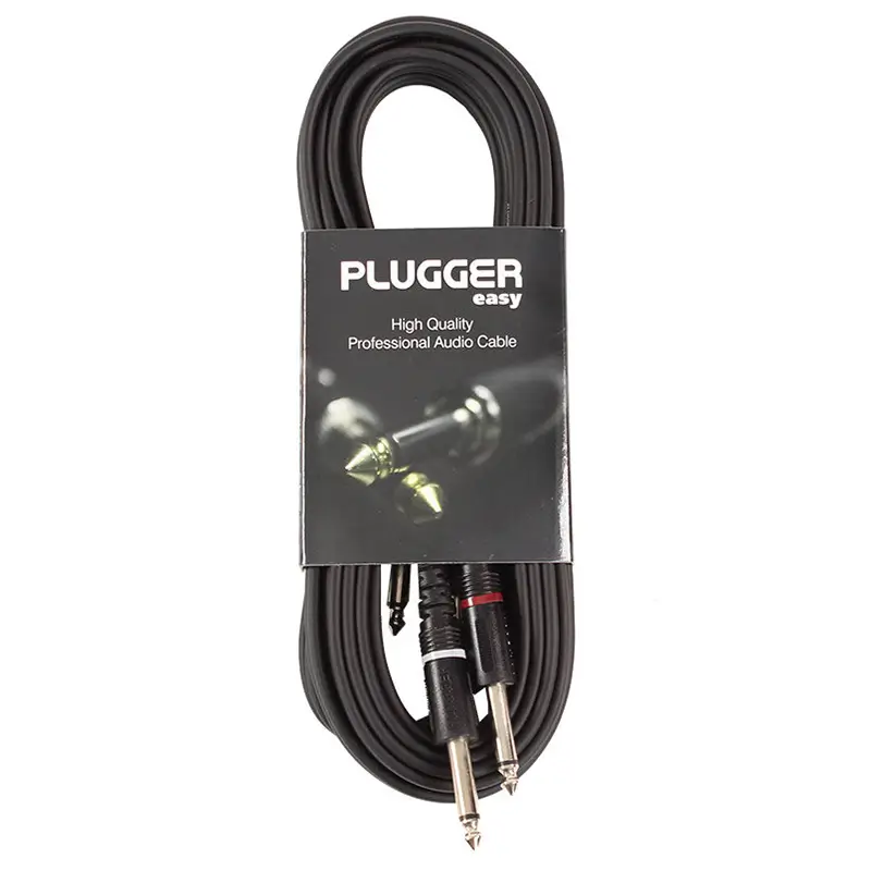 Cablu audio 2 x Jack 6.35 mm mono tata 6m PLUGGER PLU CABB [2]